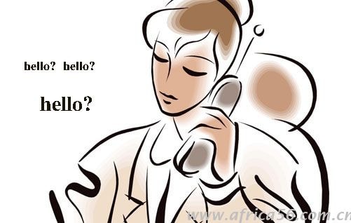 電話突然由于信號或是其他因素導致突然聽不到聲音了。用&ldquo;hello？&rdquo;