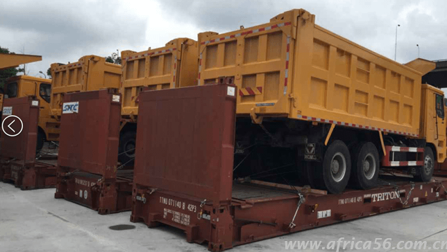 旭洲物流重型卡車整車出口案例_非洲海運_貨運代理