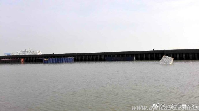 上海5月11日37個(gè)集裝箱落江，上海旭洲物流
