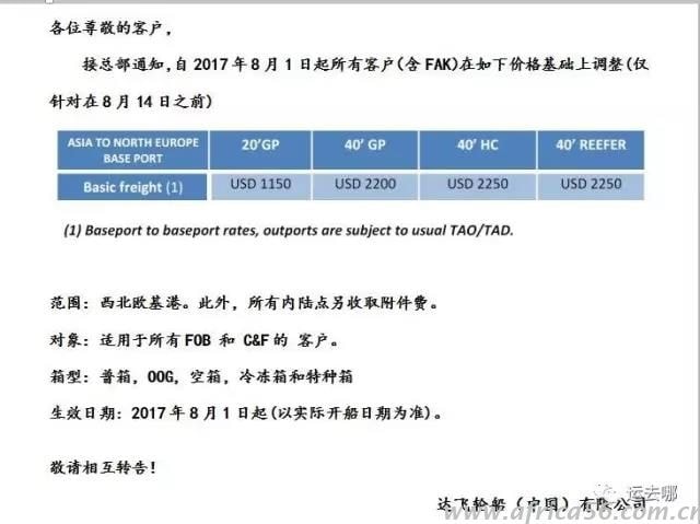  達飛調(diào)整運價和附加費，你的成本是增還是降？_旭洲物流