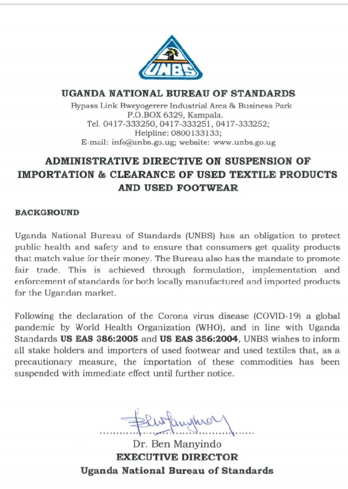 烏干達(dá)暫停進(jìn)口舊衣服舊鞋了嗎？_非洲物流_上海旭洲